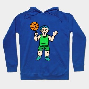 Cute basketball player boy Hoodie